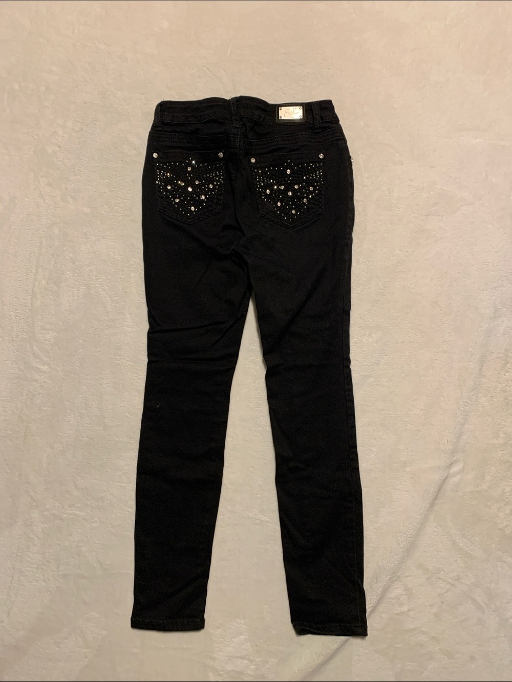 Earl Jeans black bling pocket skinny jeans 4 P